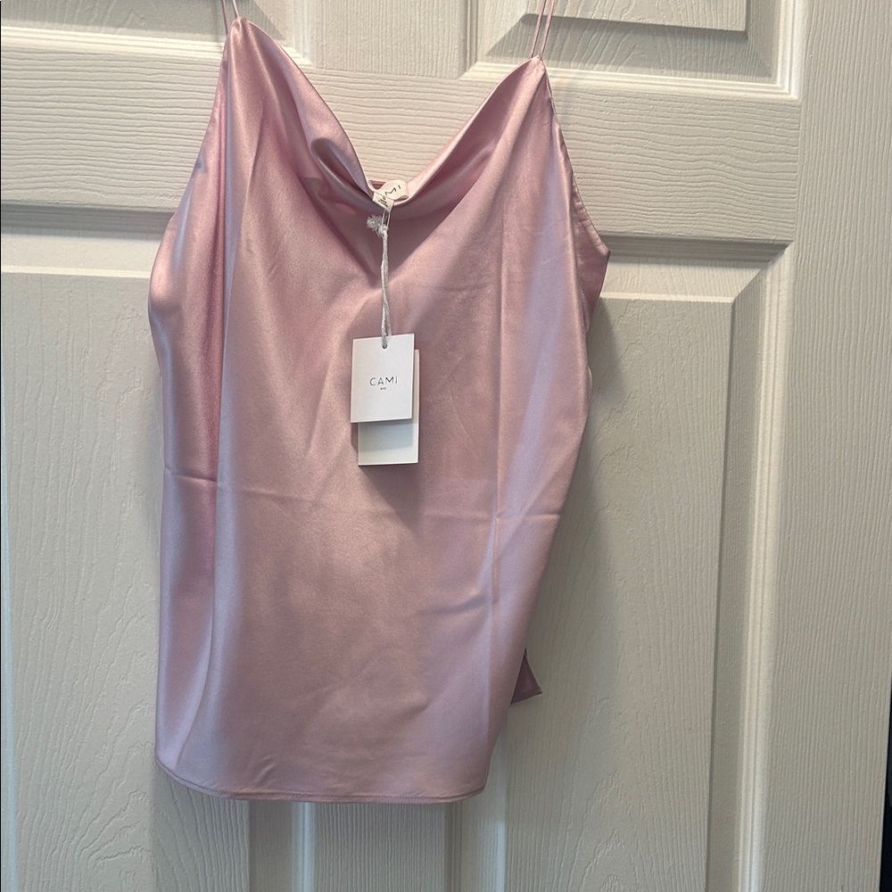 Cami NYC Pink Satin The Axel Camisole Top